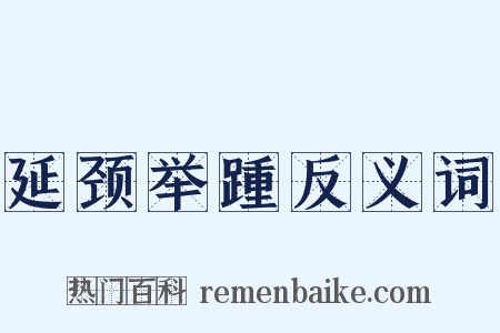 延颈举踵反义词是什么意思的图片